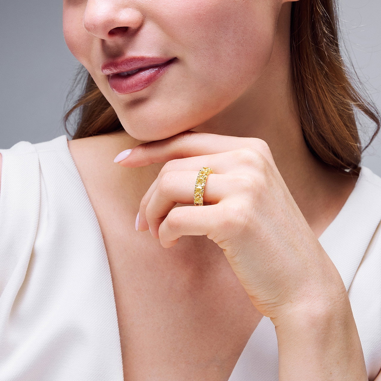 Fancy Yellow Diamond Eternity Band (10.40tw)