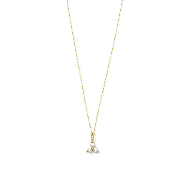 Trio Pearl Necklace In Yellow Gold 14K