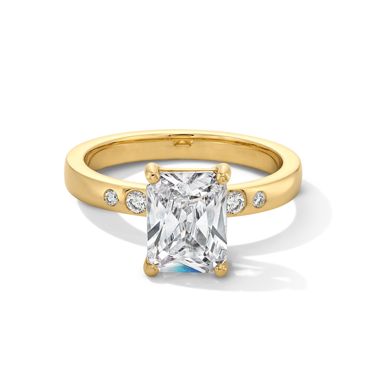 Flush Set Diamond Engagement Setting 0