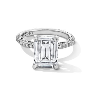 Tacori Bloom Hidden Halo Engagement Setting In Platinum