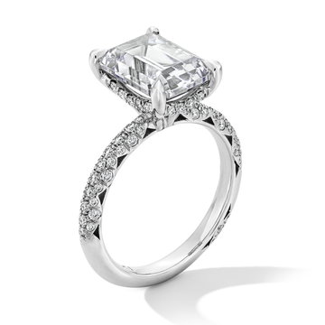 Tacori Bloom Hidden Halo Engagement Setting In Platinum