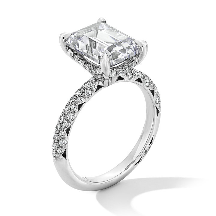Tacori Bloom Hidden Halo Engagement Setting In Platinum