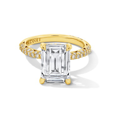 Tacori Bloom Hidden Halo Engagement Setting In Yellow Gold 18K