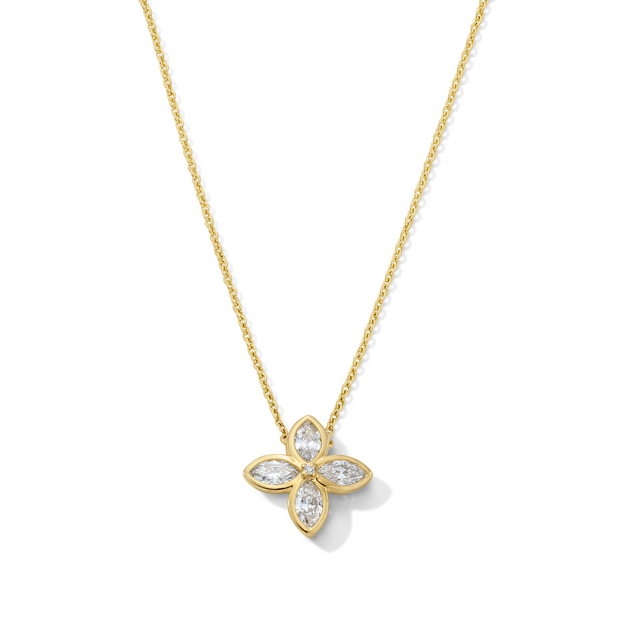 Floral Design Diamond Necklace