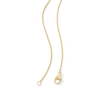 Bezel Emerald Cut Diamond Necklace In Yellow Gold 14K