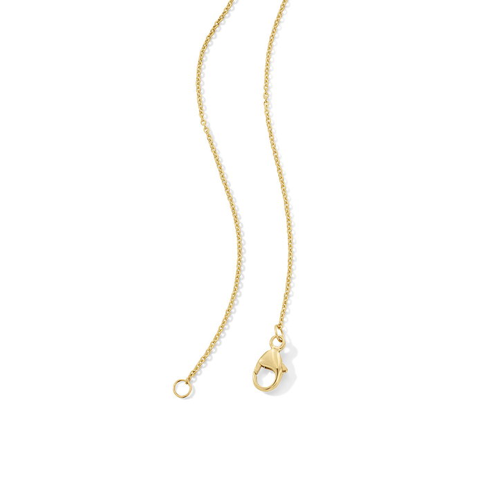 Bezel Emerald Cut Diamond Necklace In Yellow Gold 14K