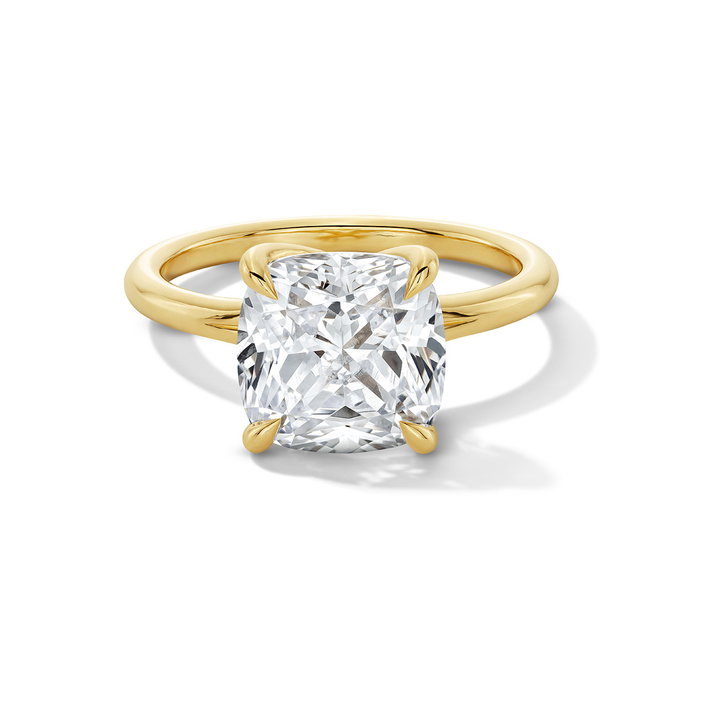 Solitaire Claw Prong Engagement Setting by C. Gonshor In Yellow Gold 14K