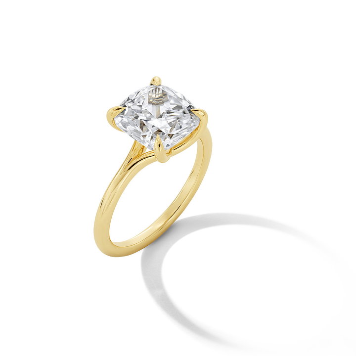 Solitaire Claw Prong Engagement Setting by C. Gonshor In Yellow Gold 14K