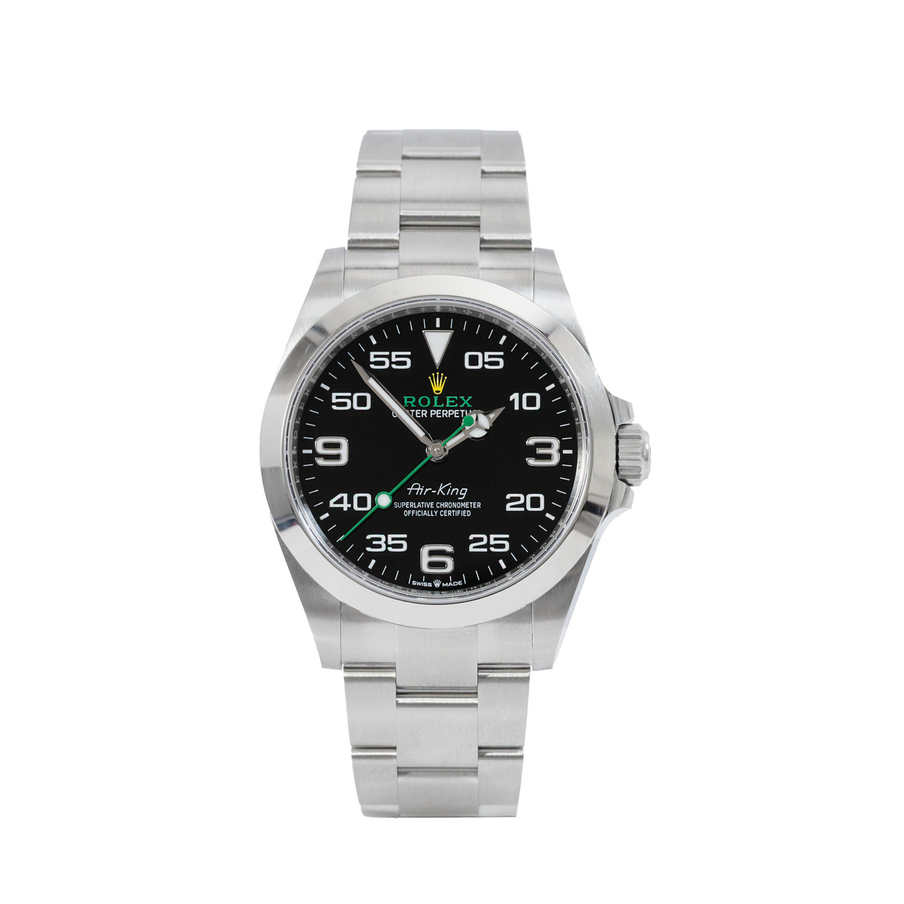 Rolex Air-King 40 Black Dial Watch | Oystersteel 0