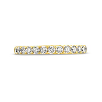 Essential Diamond Halfway Wedding Band In White Gold 14K