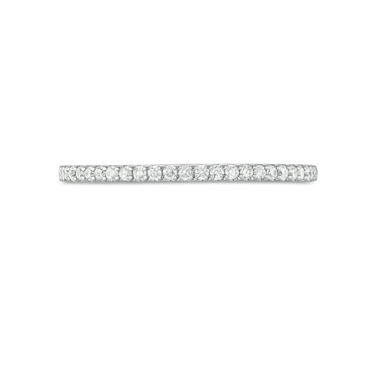 Essential Diamond Halfway Wedding Band In White Gold 14K