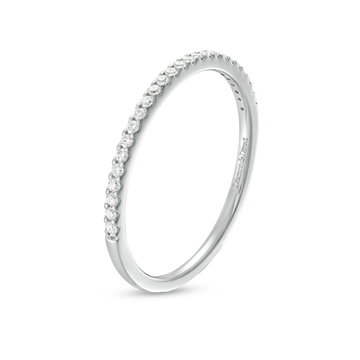 Essential Diamond Halfway Wedding Band In White Gold 14K