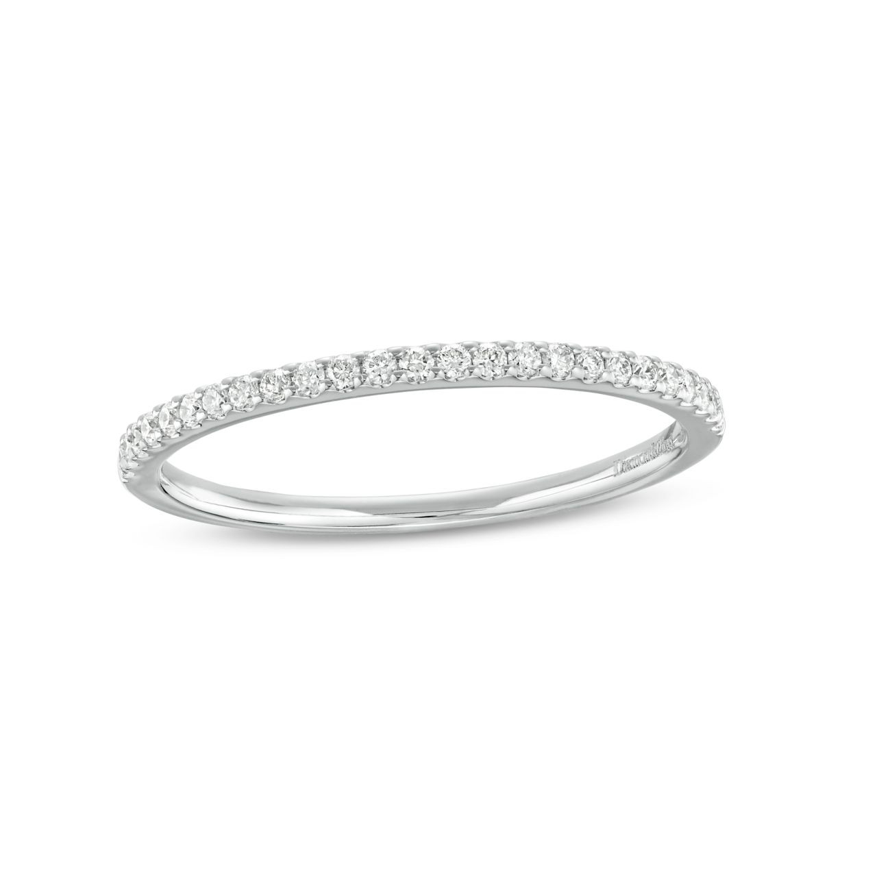 Essential Diamond Halfway Wedding Band In White Gold 14K 2