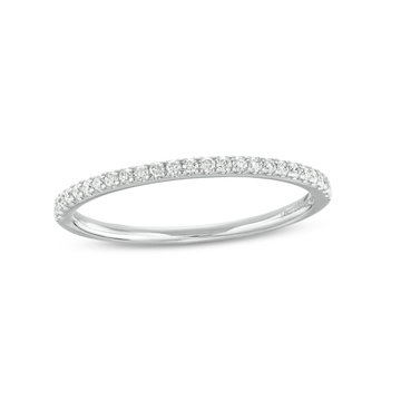 Essential Diamond Halfway Wedding Band In White Gold 14K