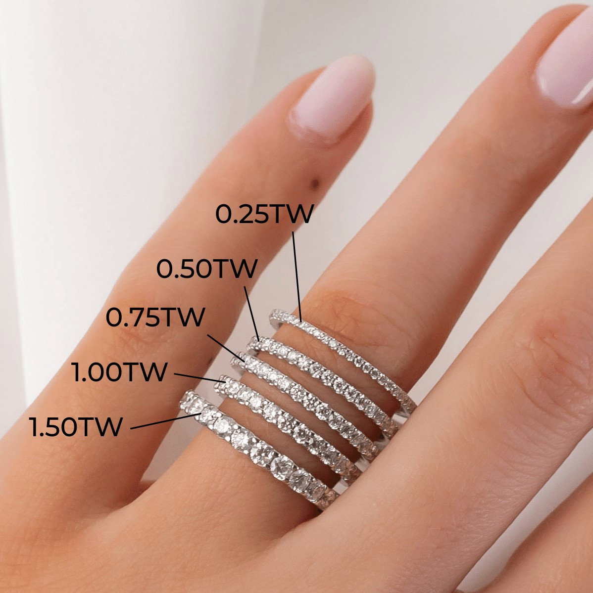 Essential Diamond Halfway Wedding Band 1