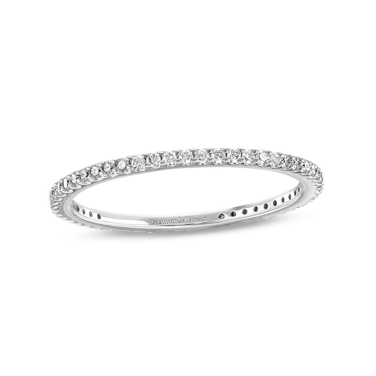 Essential Diamond Eternity Wedding Band In White Gold 14K 2