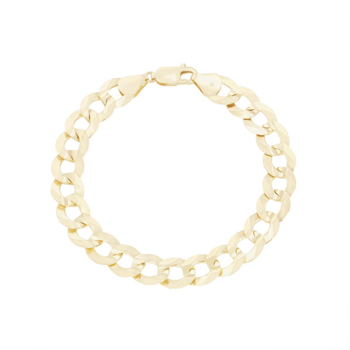 8.75 Inch Cuban Link Chain Bracelet In Yellow Gold 14K