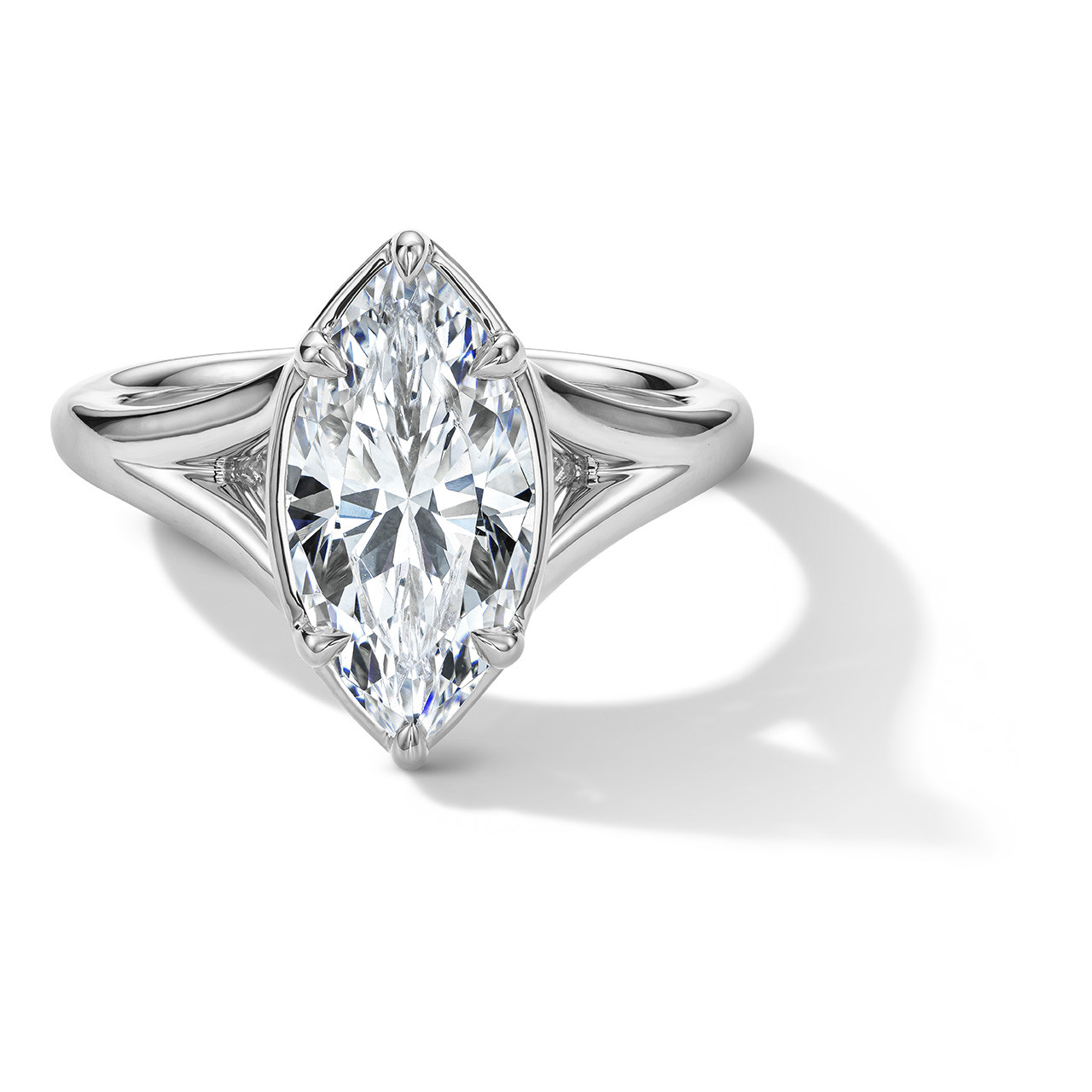 Solitaire Split Shank Six Prong Engagement Setting By Adorette 0