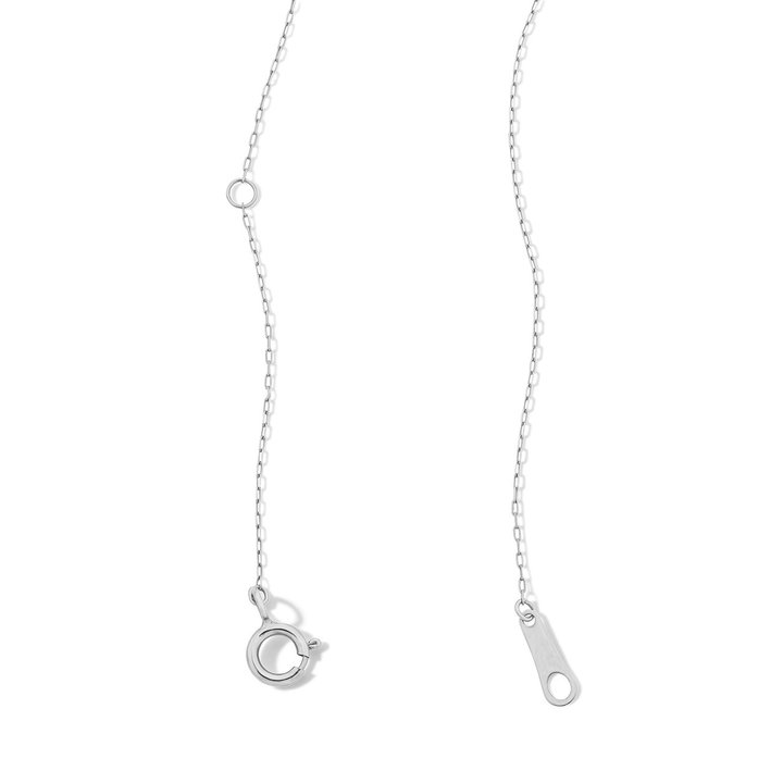 Diamond Solitaire Necklace In White Gold 18K