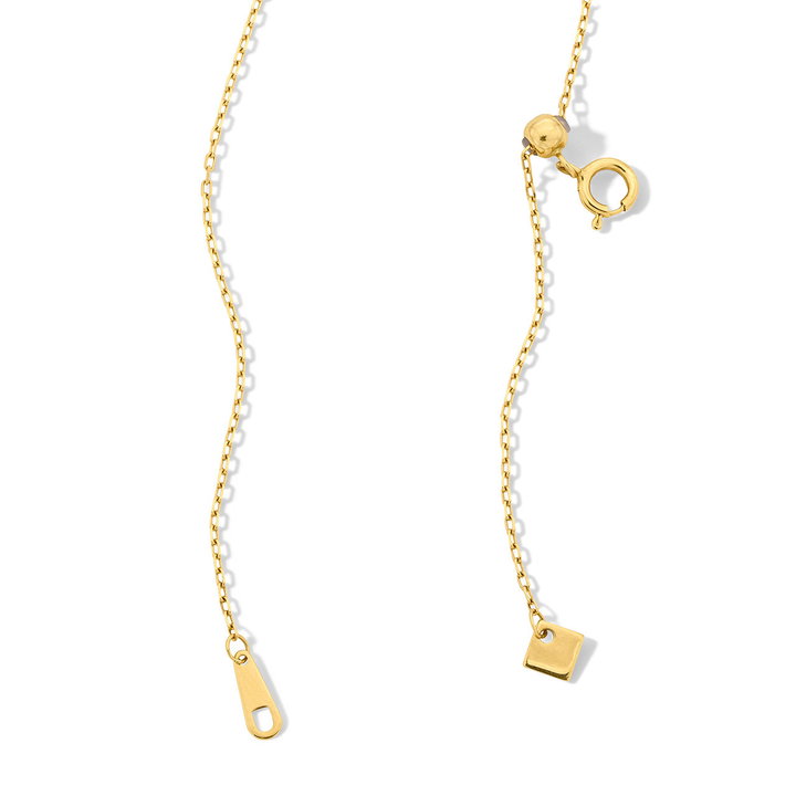 Bezel Diamond "Y" Lariat Necklace In Yellow Gold 18K