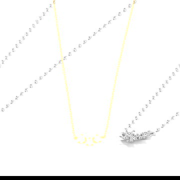 Three Round Diamond Pendant Necklace 0