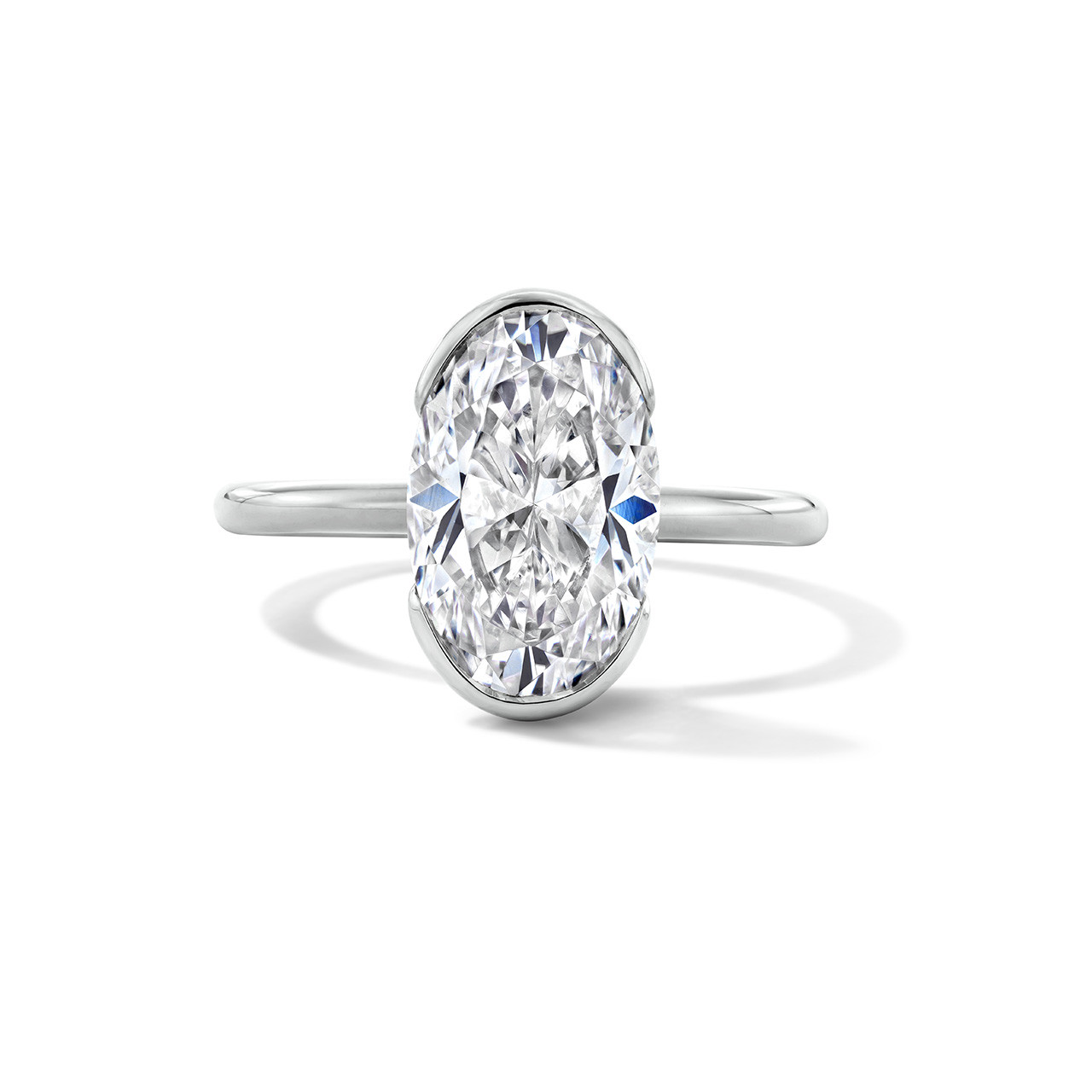 Half Bezel Solitaire Diamond Engagement Setting 0