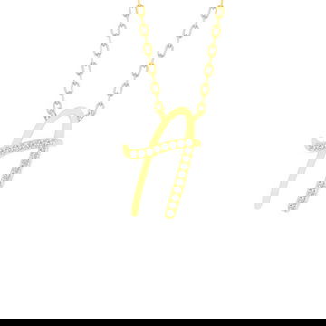 Diamond Initial Script Necklace by Diamonds Direct Designs 0