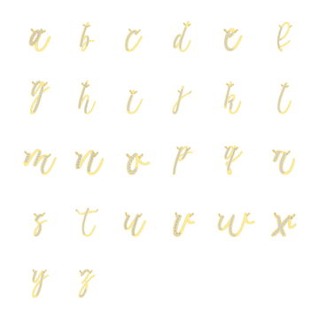 Diamond Initial Script Necklace by Adorette In Yellow Gold 14K