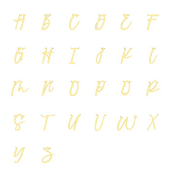 Gold Initial Script Necklace by Adorette In Yellow Gold 14K
