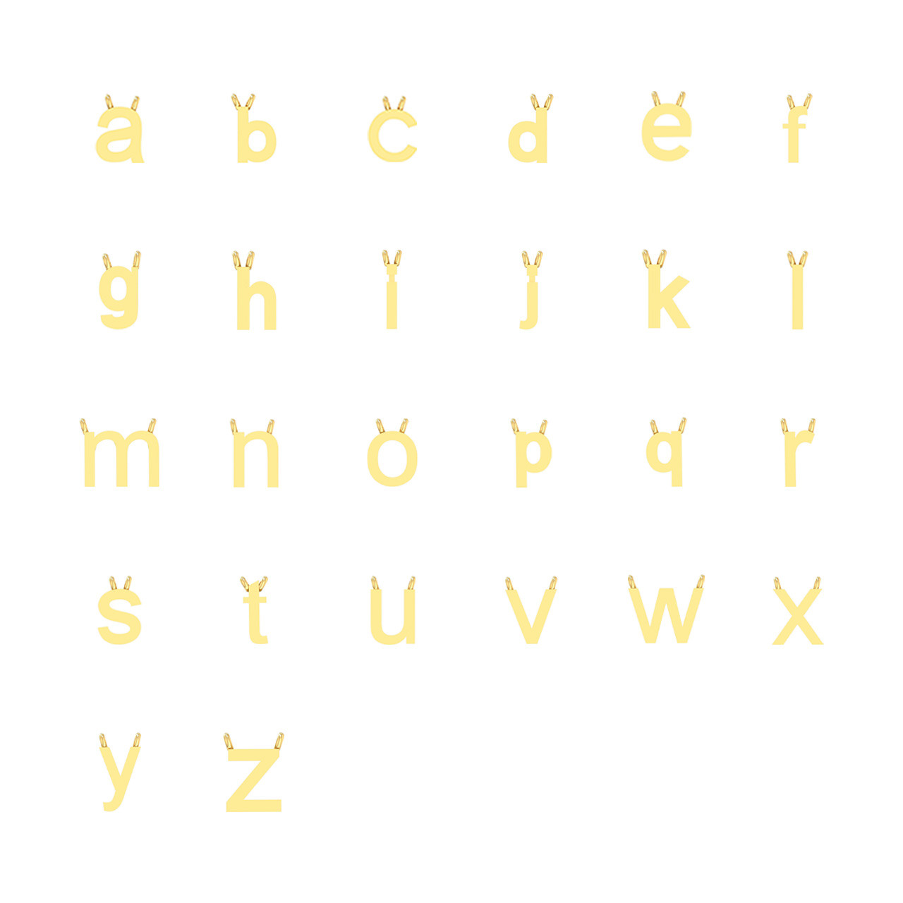 Gold Initial Block Necklace by Adorette