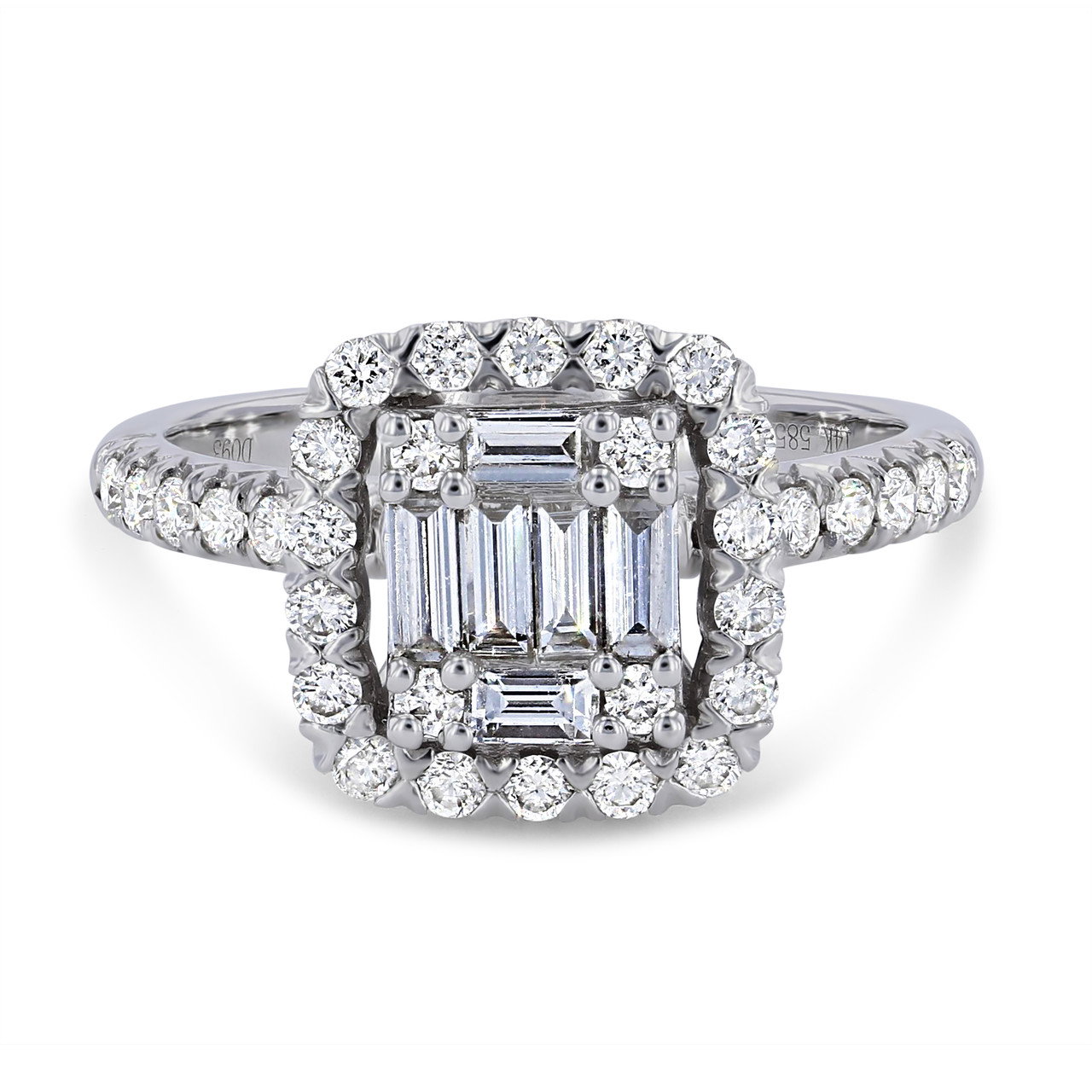 Diamond Mosaic Halo Ring 0