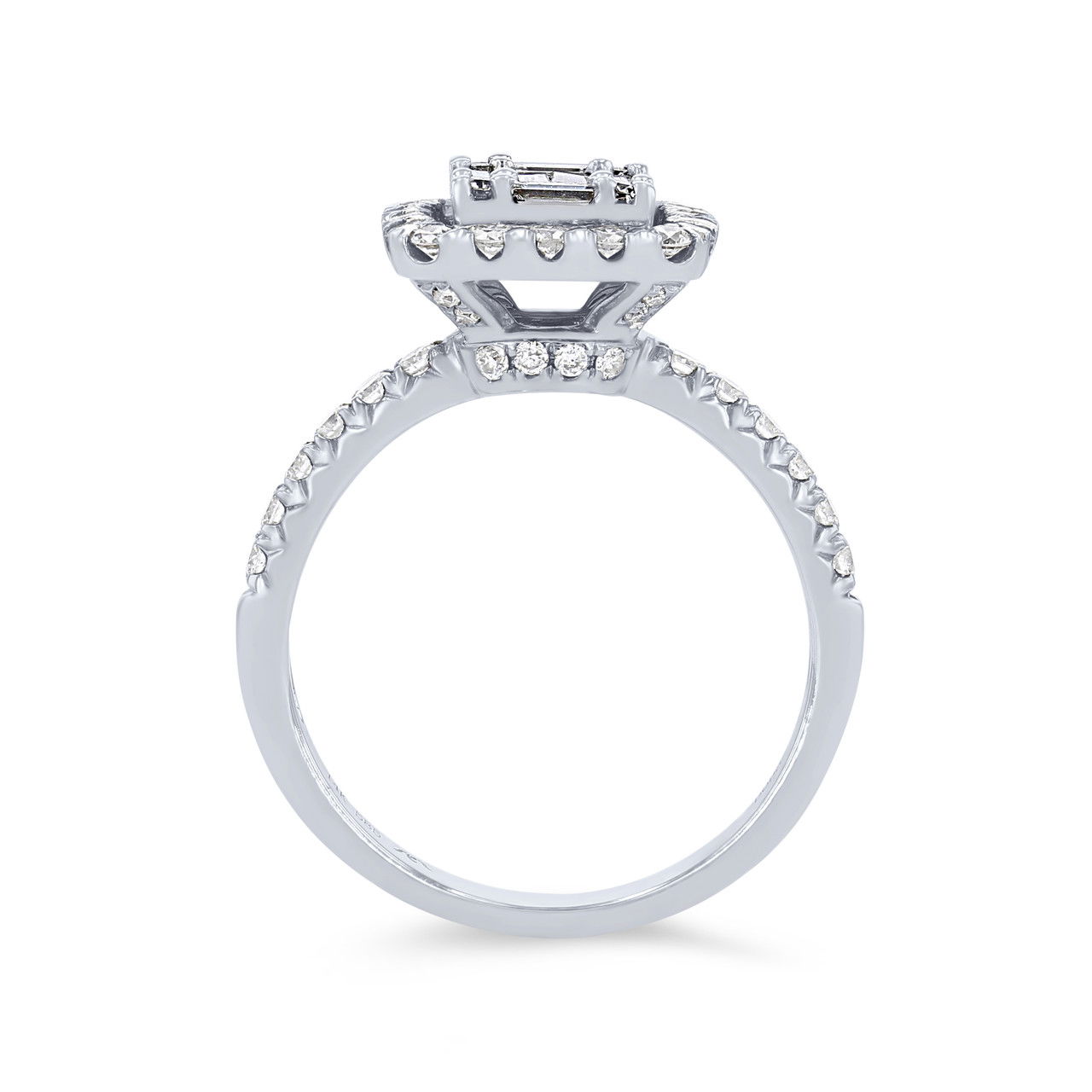 Diamond Mosaic Halo Ring
