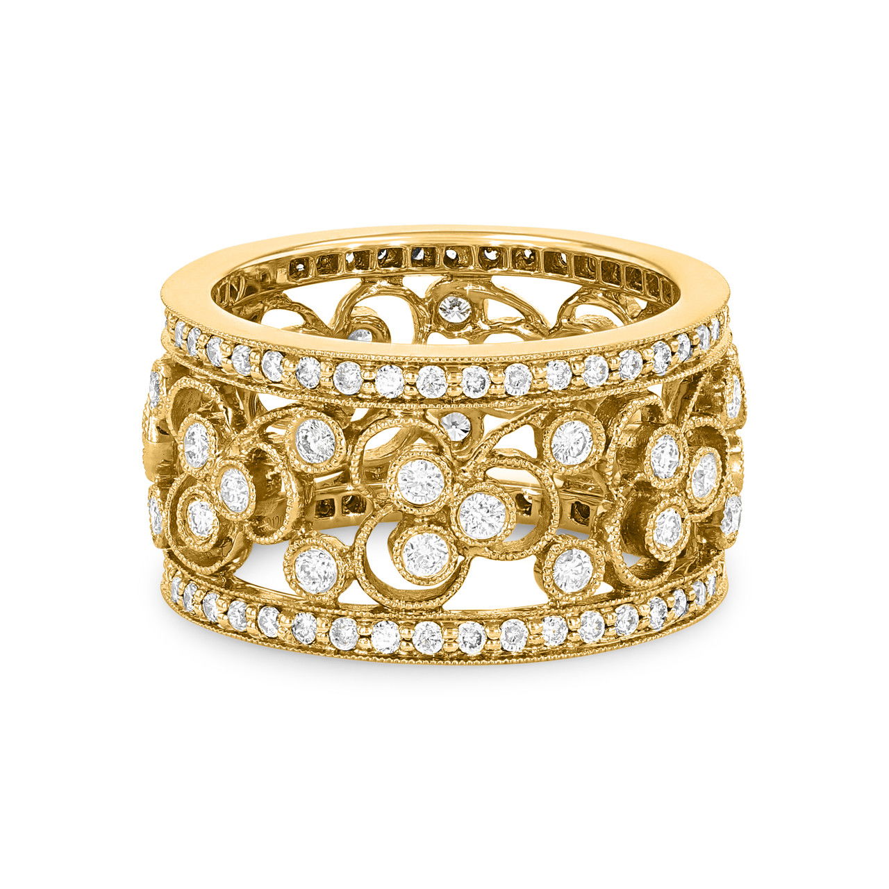 Diamond Antique Milgrain Band
