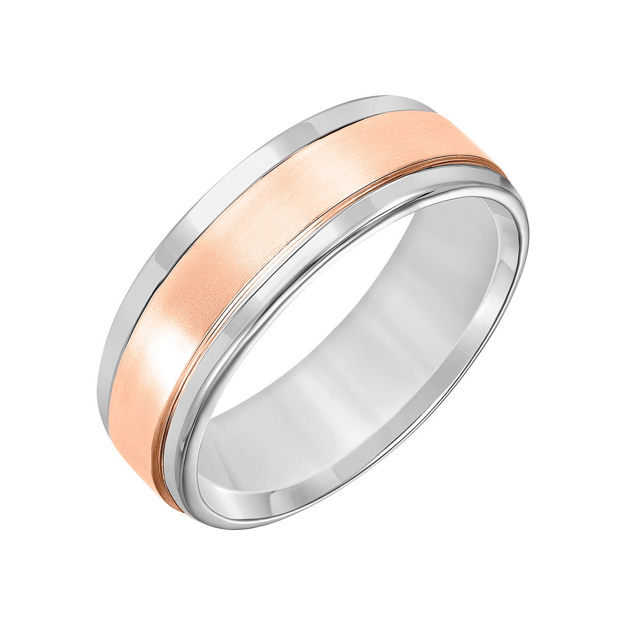 Two-Tone Matte Wedding Band