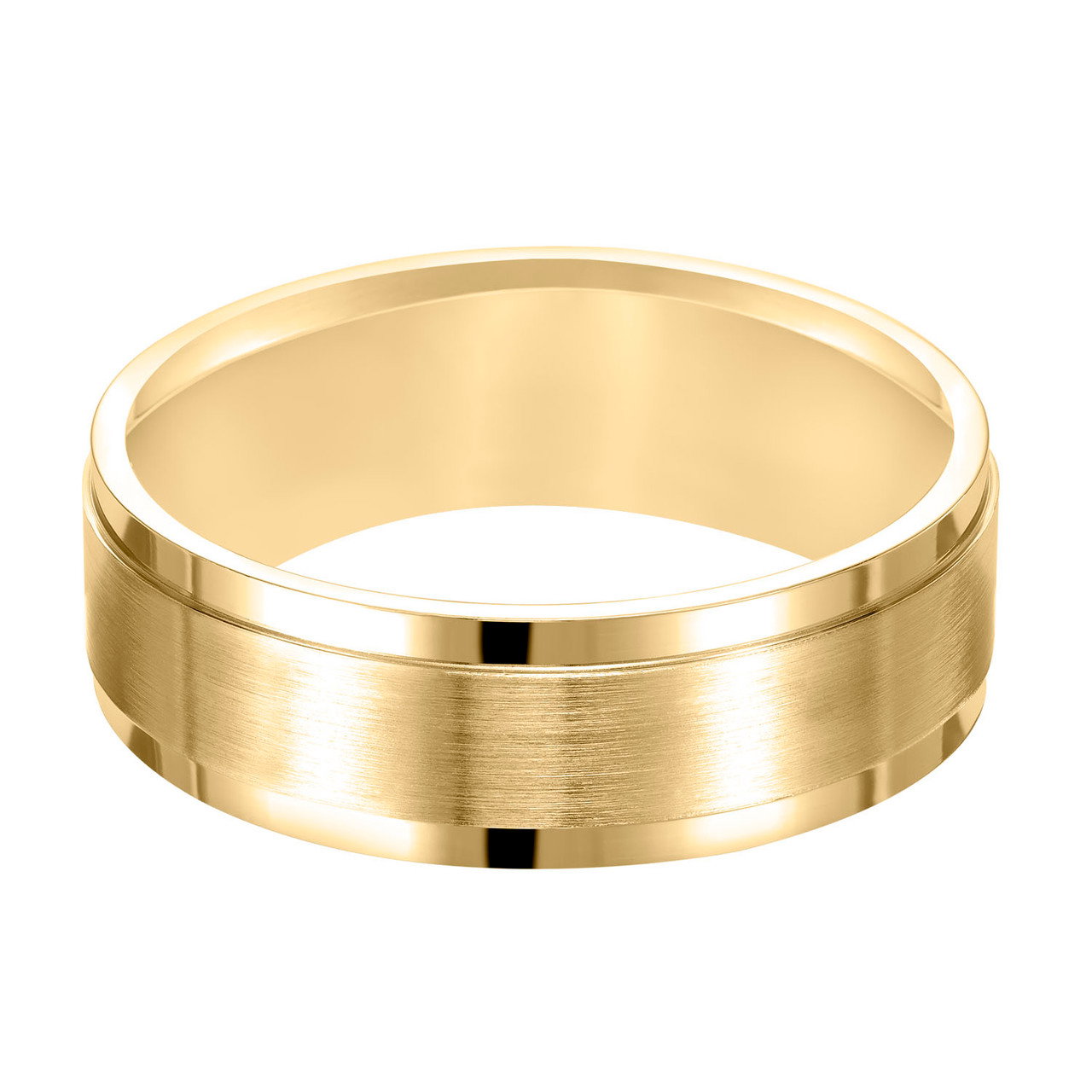 Matte and Polished Edge Wedding Band 0