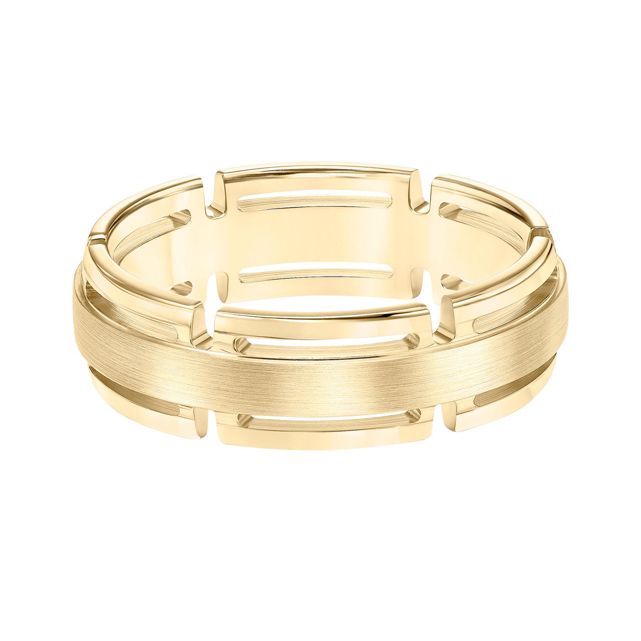 Matte Open Link Wedding Band 0