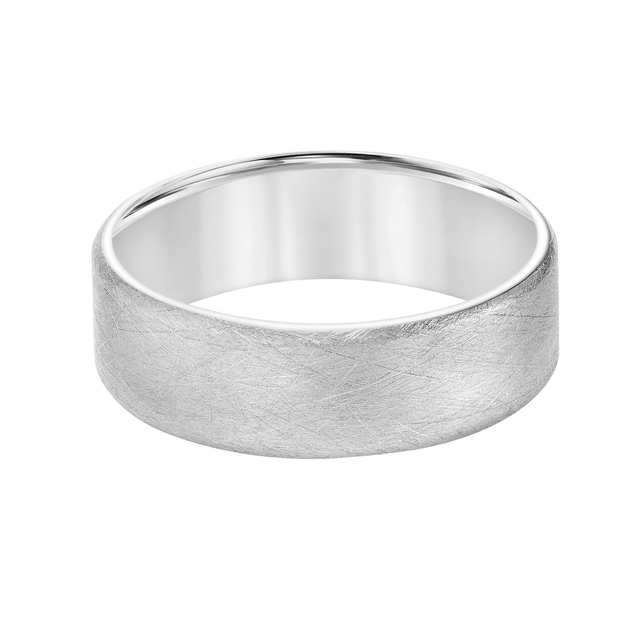 Matte Wire Finish Wedding Band 0