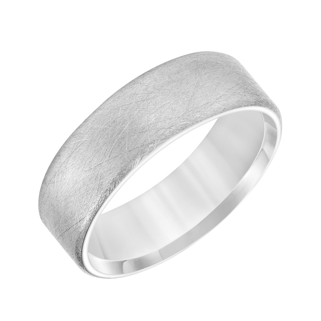 Matte Wire Finish Wedding Band 1
