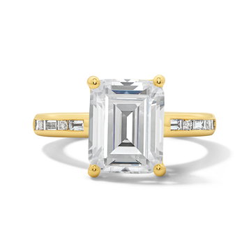 Channel Set Diamond Band Engagement Setting In Yellow Gold 14K