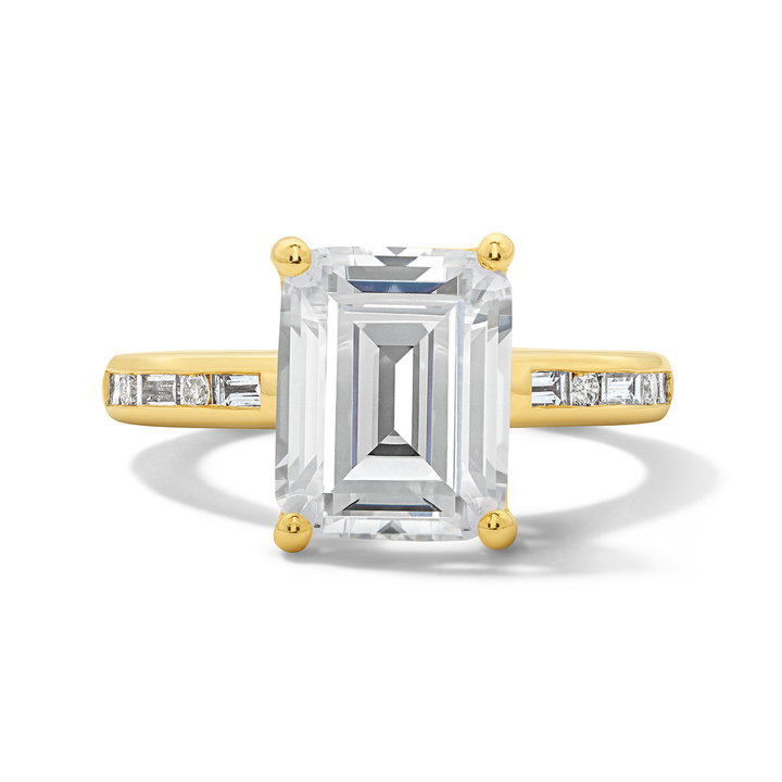 Channel Set Diamond Band Engagement Setting In Yellow Gold 14K