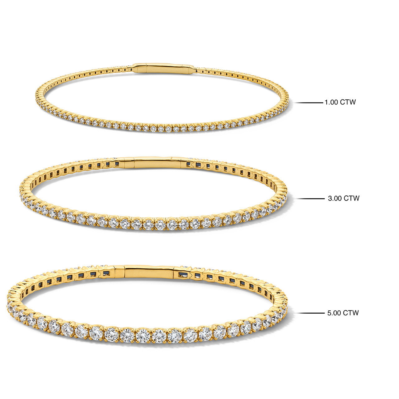 Flexible Lab Grown Diamond Bangle Bracelet