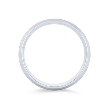 Brushed 8mm Wedding Band In White Gold 14K