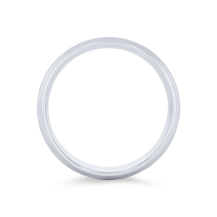Brushed 8mm Wedding Band In White Gold 14K