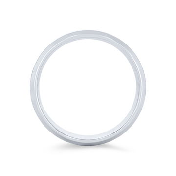 Brushed 8mm Wedding Band In White Gold 14K
