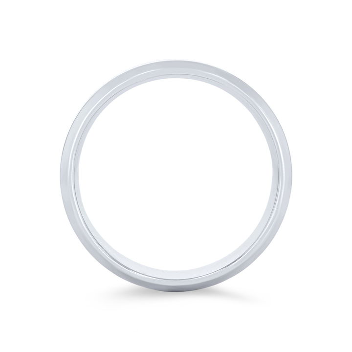 Brushed 8mm Wedding Band In White Gold 14K