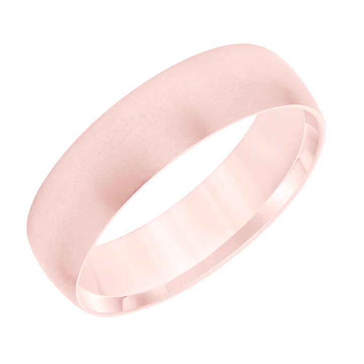 Classic Matte 6mm Wedding Band In White Gold 14K