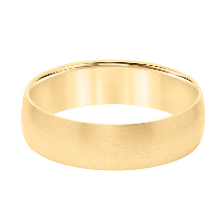 Classic Brushed 6mm Wedding Band In White Gold 14K