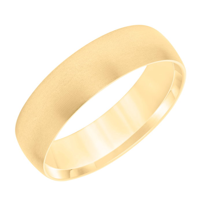 Classic Brushed 6mm Wedding Band In White Gold 14K