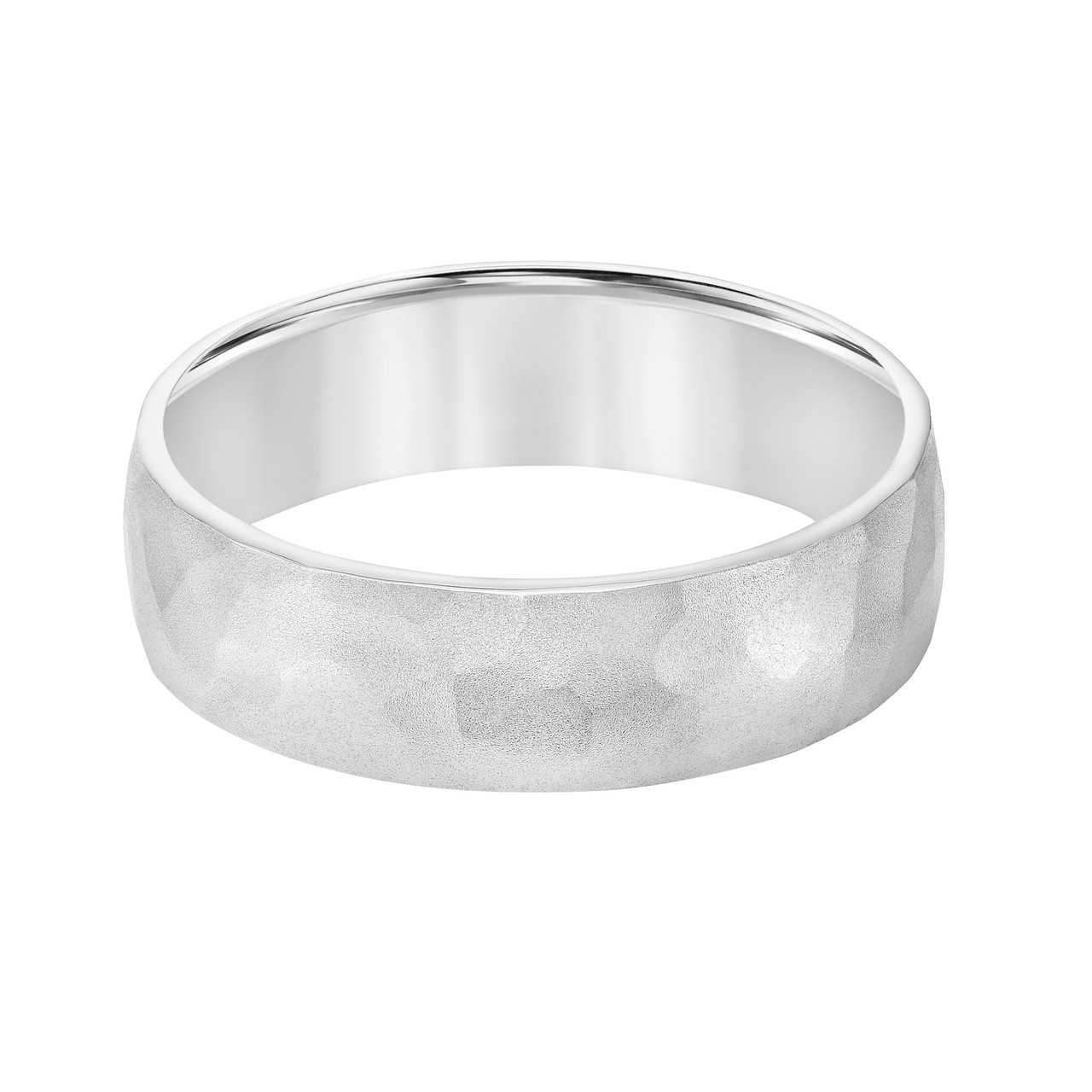 Hammered Matte 6mm Wedding Band 0