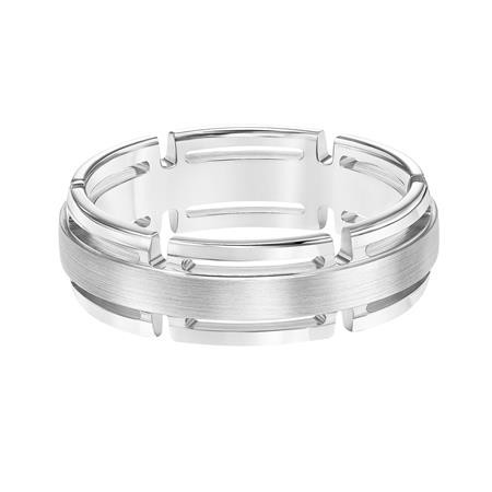 Matte Open Link 7mm Wedding Band 0